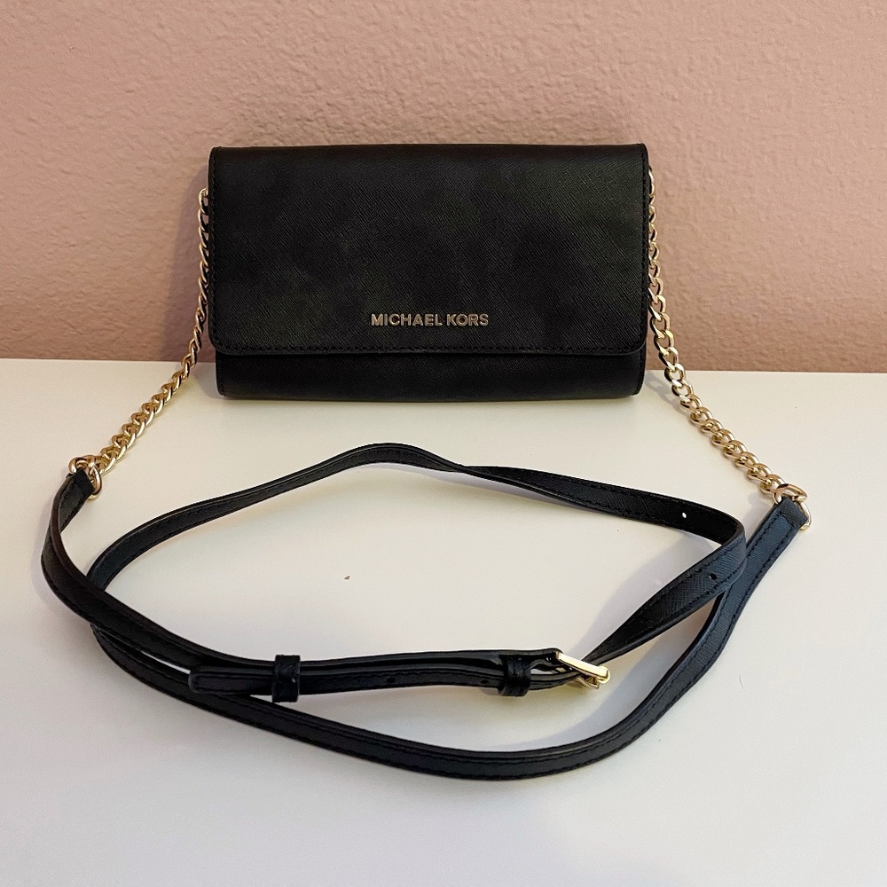 Michael Kors Women's Saffiano Leather 3-1: crossbody-clutch-wallet